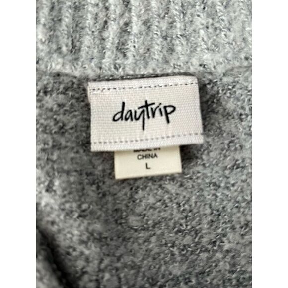 Daytrip Women’s L Zip-Up Long Cardigan with Slant Zip Side Pockets Gray - Picture 8 of 10